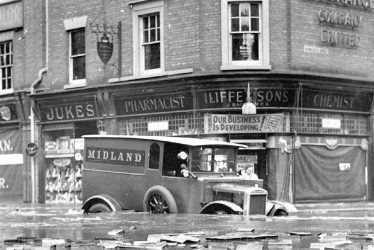 Nuneaton.  Newdegate Street during floods