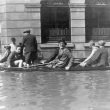 Nuneaton.  Market Place, during floods