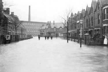 Nuneaton.  Attleborough Road during floods