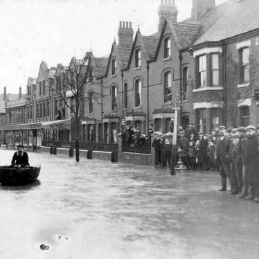 Nuneaton.  Attleborough Road during floods