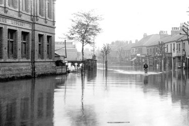 Nuneaton.  Coventry Street during floods