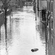 Nuneaton.  Market Place, during floods