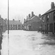 Attleborough.  Street scene during the floods