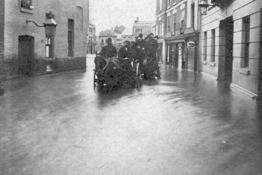 Nuneaton.  Bridge Street, during floods
