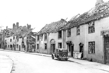 Nuneaton.  Church Street, bomb damage