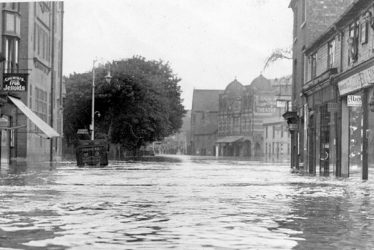 Nuneaton.  Bond Street, during floods