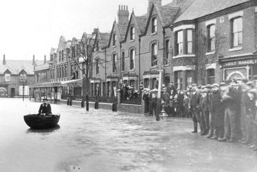 Nuneaton.  Attleborough Road during floods