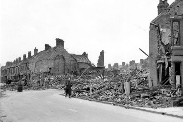 Nuneaton.  Bomb damage