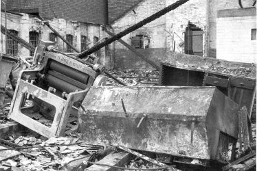 Nuneaton.  Midland Daily Tribune bomb damage