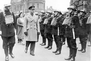 Nuneaton.  King George VI reviews the Fire Brigade