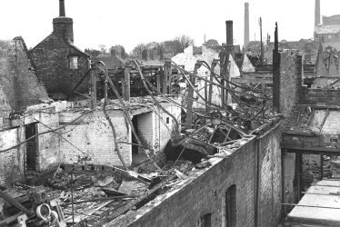Nuneaton.  Midland Daily Tribune building, bomb damage