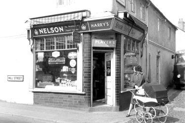 Bedworth.  Mill Street, corner shop