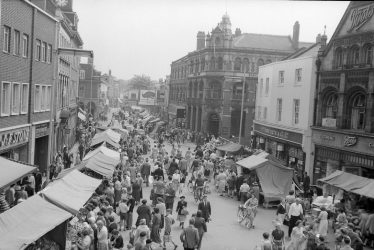 Nuneaton.  Market Place on market day