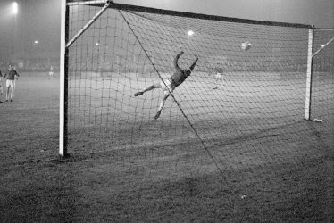Nuneaton.  Floodlit football match