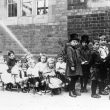 Coleshill.  Children formed up as "a coach"