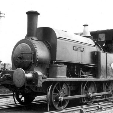 Railway engine at Griff Colliery, Griff.  1950s |  IMAGE LOCATION: (Warwickshire County Record Office)