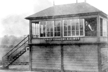 Arley.  Railway signal box