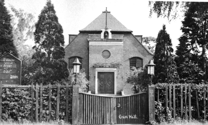 Exterior view of the church in Gun Hill.  1930s |  IMAGE LOCATION: (Warwickshire Museums. Photographic Collections.)