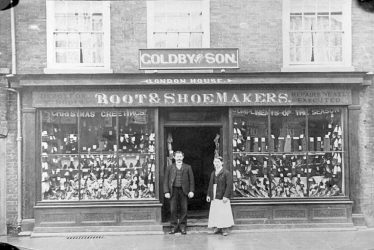 Coleshill.  Goldby & Son, boot and shoe makers