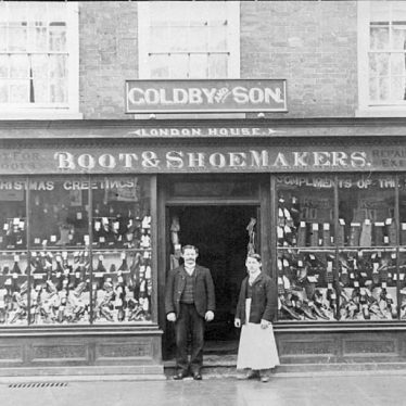 Coleshill.  Goldby & Son, boot and shoe makers