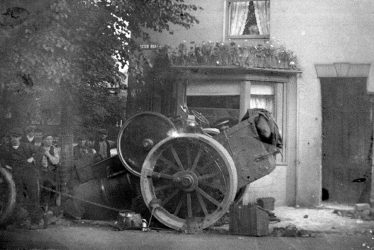 Nuneaton.  Collapsed steamroller