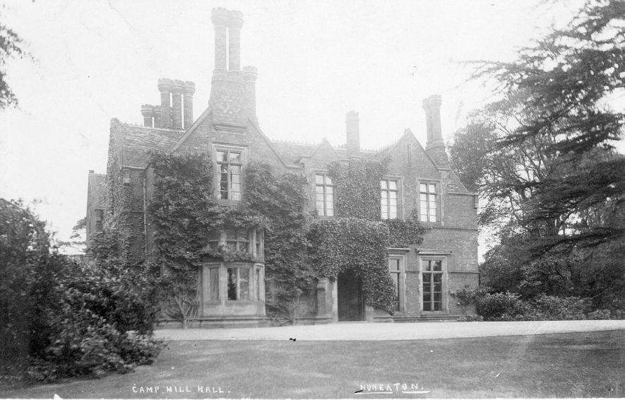 Exterior of Camp Hill Hall, Nuneaton.  1900s |  IMAGE LOCATION: (Warwickshire County Record Office)