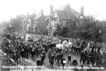 Nuneaton.  Unveiling of Boer War Memorial