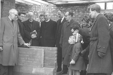 Cubbington.  Foundation stone for Methodist Chapel