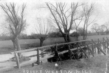 Weston under Wetherley.  Weston Mill Bridge