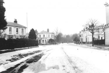 Leamington Spa.  Willes Road in the snow