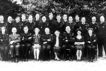 Cubbington.  Assembled group of people