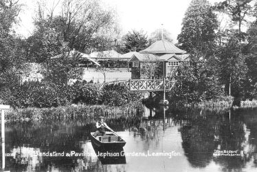 Leamington Spa.  Jephson Gardens, bandstand and pavilion