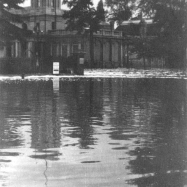 Leamington Spa.  Royal Pump Rooms, flooding