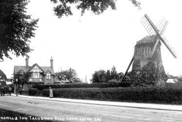Leamington Spa.  Tachbrook Road, windmill and Windmill Inn