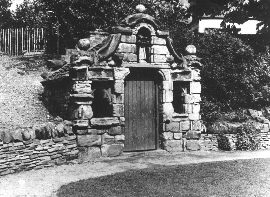 A small stonework building in The Dell, Leamington Spa. The stone was from the dismantled 