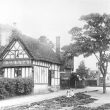 Whitnash.  Thatched and timber framed house