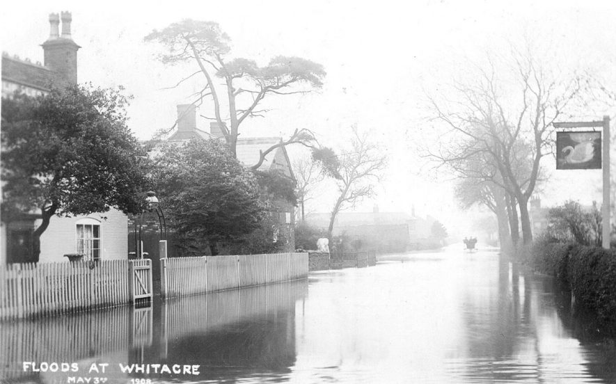 Flooding in Nether Whitacre.  1908 |  IMAGE LOCATION: (Warwickshire County Record Office)