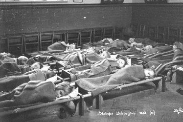 Bishops Itchington.  Schoolchildren at rest
