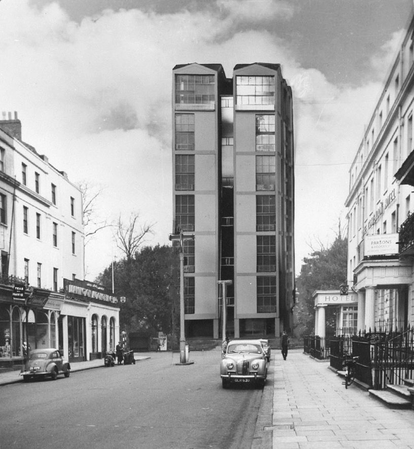 Proposed block of flats to occupy the site of Christ Church in Upper Parade Leamington Spa.  1957 |  IMAGE LOCATION: (Warwickshire County Record Office)