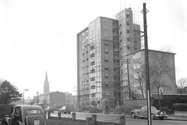 Leamington Spa.  Brunswick Street, flats
