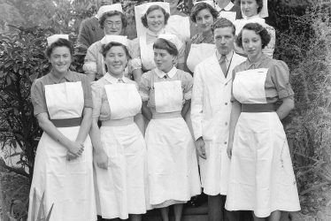 Leamington Spa.  Group of nurses