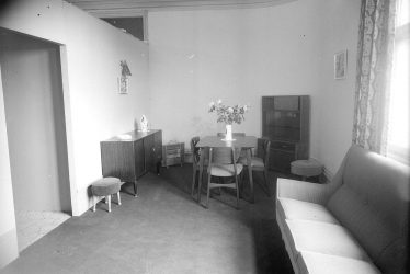 Leamington Spa.  Woodwards furniture display