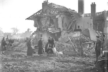 Lillington.  Telford Avenue, bomb damage