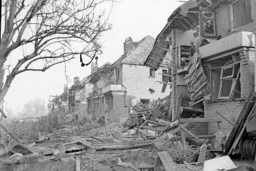 Lillington.  Lonsdale Road, bomb damage