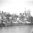 Leamington Spa.  River Leam and All Saints Church