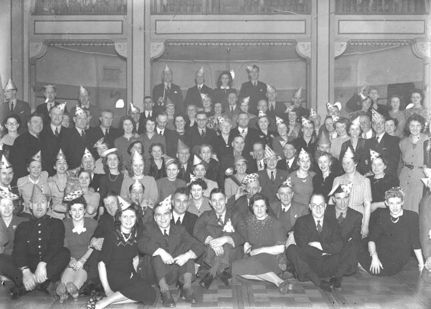 Leamington Borough Police Force memorial dinner at the Palais Social.  March 23rd 1947 |  IMAGE LOCATION: (Warwickshire County Record Office)