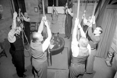 Leamington Spa.  All Saint's Church, bell-ringers