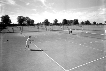 Leamington Spa.  Kingsley School tennis courts
