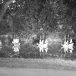 Leamington Spa.  Illuminated model boats on the river