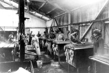 Leamington Spa.  Flavel's, factory interior